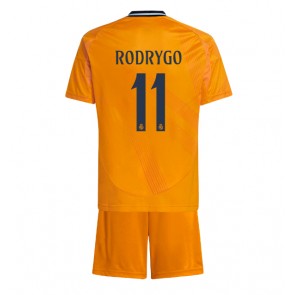 Real Madrid Rodrygo Goes #11 Dětské Venkovní dres komplet 2024-25 Krátký Rukáv (+ trenýrky)